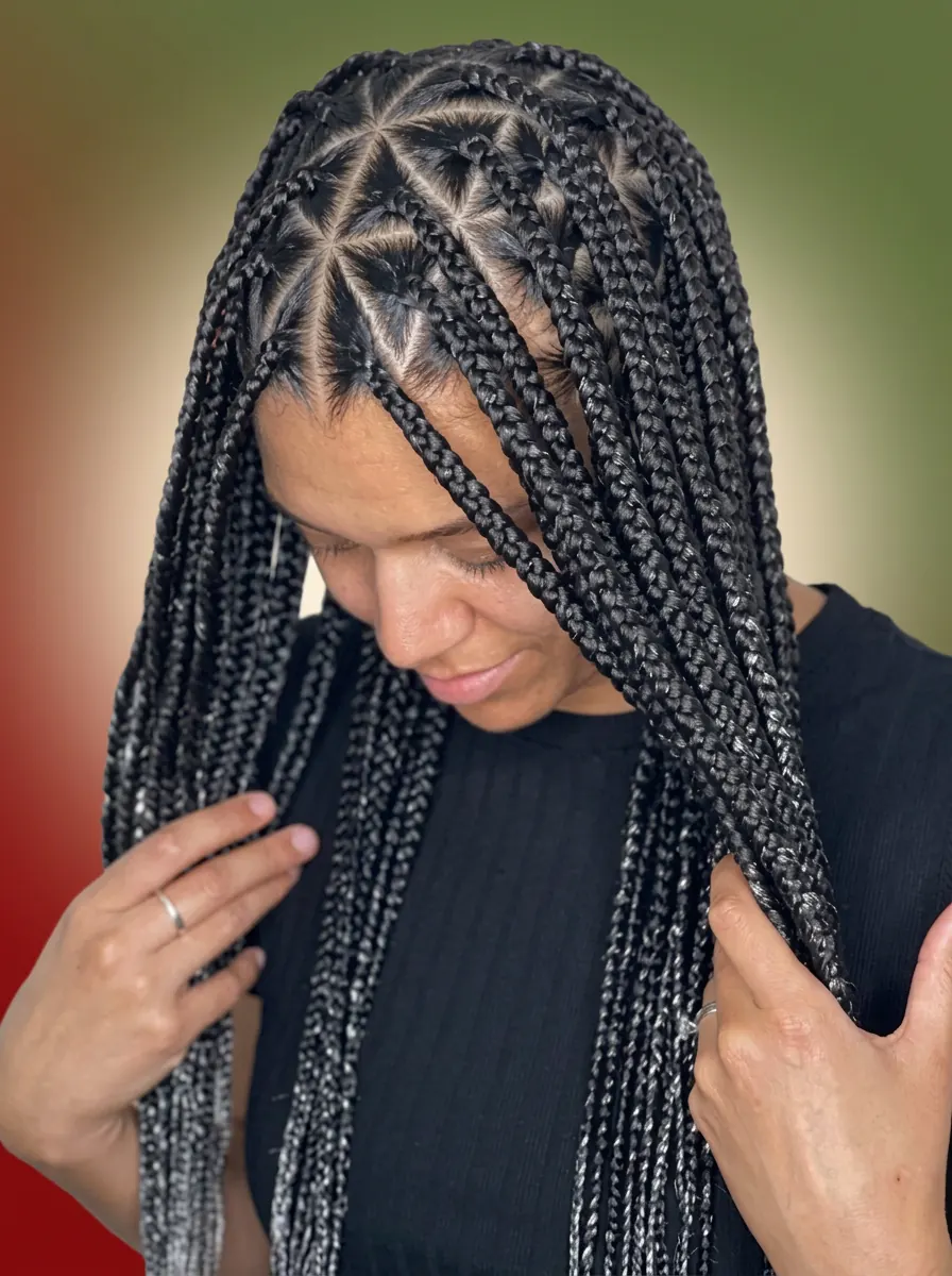 SMALL MEDIUM TRIANGLE BRAIDS