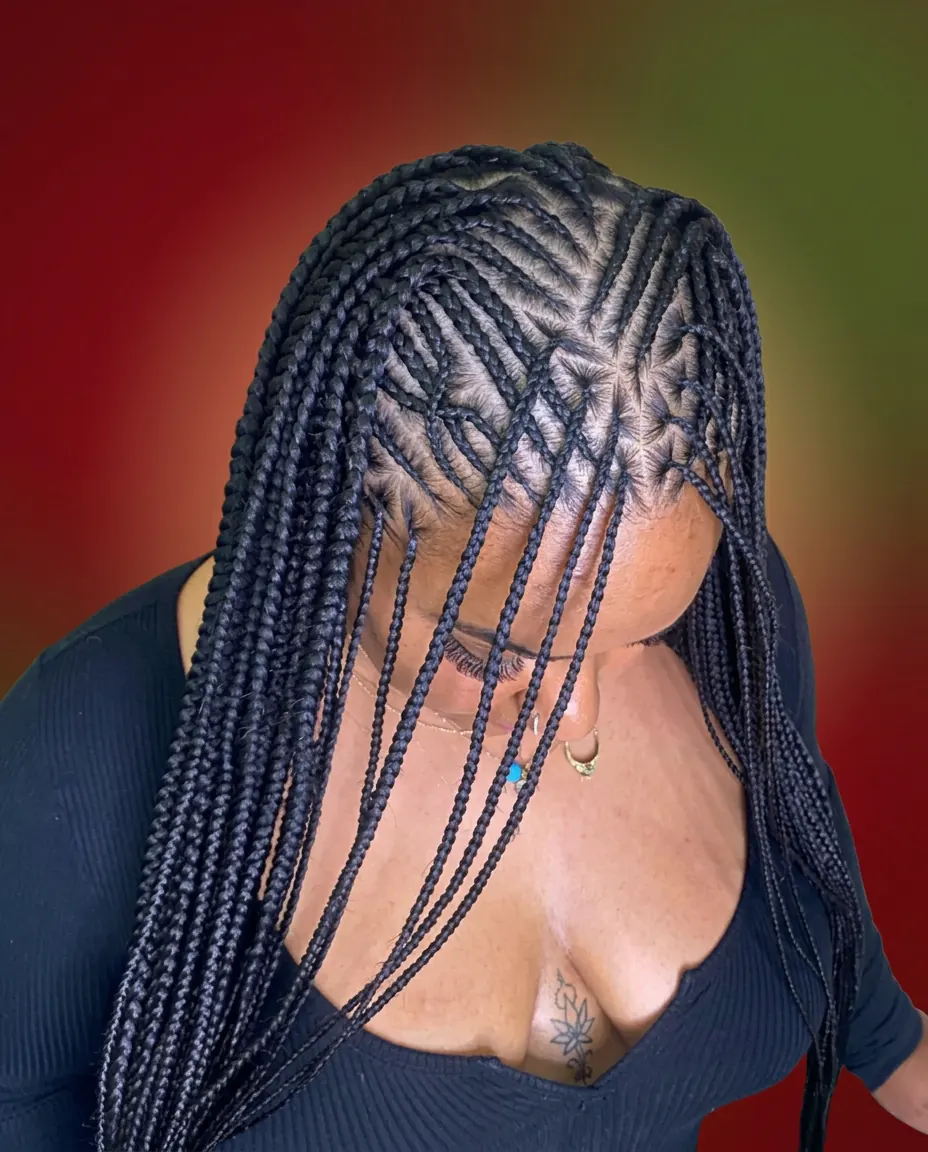 FLIP OVER  FULANI CONROW by Braids By BK